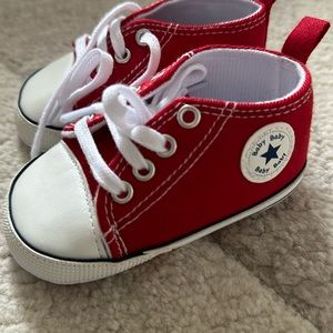 Red baby converse